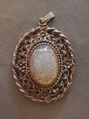 Antique Art Glass Brooch